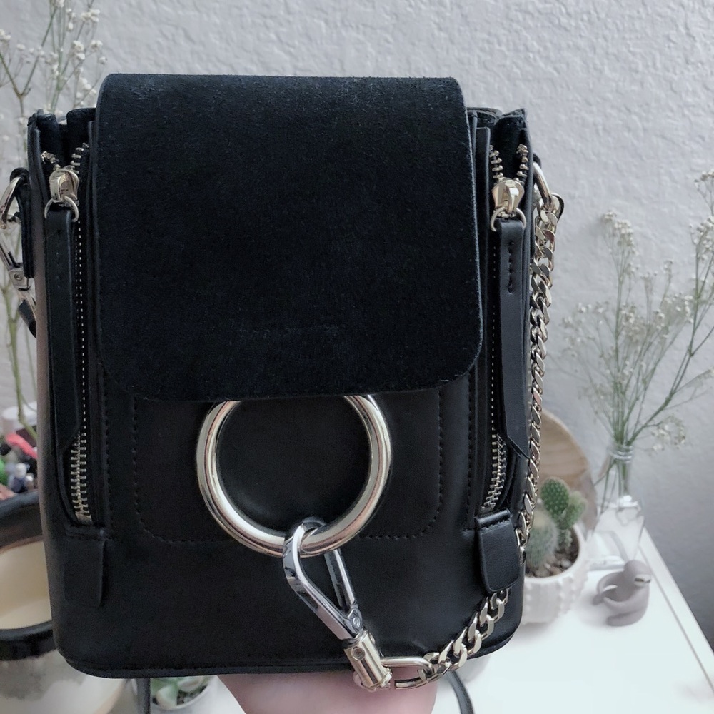 Mini leather backpack